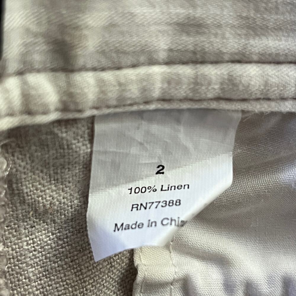 J. Crew 100% Linen City Fit Shorts Women's 2 Beige Gold Polka Dots W30 L3.5 - Picture 4 of 4